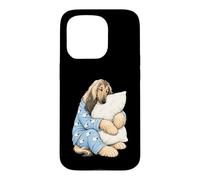 Chien de lévrier Afghan endormi dans Un Pyjama Mignon Coque pour iPhone 15 Pro