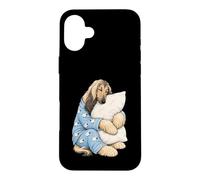 Chien de lévrier Afghan endormi dans Un Pyjama Mignon Coque pour iPhone 16 Plus