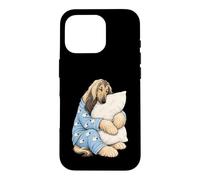 Chien de lévrier Afghan endormi dans Un Pyjama Mignon Coque pour iPhone 16 Pro
