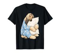 Chien de lévrier Afghan endormi dans Un Pyjama Mignon T-Shirt