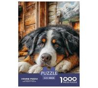 Chien de Montagne Bernois 1000 Pièces Chien de Grande Taille Puzzle pour Adultes Jeu Éducatif Défi Cadeau Unique Adultes Et Adolescents Dès 14 Ans 38x26cm/1000pcs