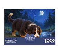 Chien de Montagne Bernois 1000 Pièces Faune Sauvage Puzzle pour Adulte Jeu Éduchatif Défi Jeu Cadeau Unique Adultes Et Enfants Dès 14 Ans 38x26cm/1000pcs