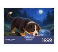 Chien de Montagne Bernois 1000 Pieces Faune Sauvage Puzzle pour Adulte Matériaux Recyclés Jeu Cadeau Unique Adultes Et Enfants Dès 14 Ans 70x50cm/1000pcs
