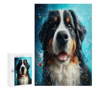 Chien de Montagne Bernois Puzzles 300 Pièces Educa Divertissant Cute Chien Pet Décoration Intérieure 3D pour Famille Challenge Éducatif Assemblage Amusant Relaxation 300 PCS