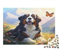 Chien de Montagne Bourne Puzzle 1000 Pièces en Carton Épais Et Robuste, Jeu De Puzzle Brain Training Puzzle pour Une Alternative Aux Jeux De Société, Souvenir De Vacances 52x38cm/1000