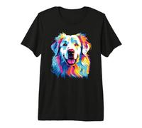 Chien de Montagne des Pyrénées à l'aquarelle T-Shirt Haut de Gamme