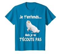 Chien de montagne des Pyrénées Chien T-Shirt Noir Classique Unisex-Adulte, Manche Courte, Taille S, Importé