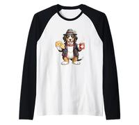 Chien de Montagne Mignon Entlebucher Chien Café Fromage Drapeau Suisse Manche Raglan