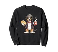 Chien de Montagne Mignon Entlebucher Chien Café Fromage Drapeau Suisse Sweatshirt