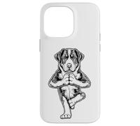 Chien de Montagne Suisse de Yoga Chiot drôle Asana Coque pour iPhone 14 Pro Max
