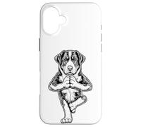 Chien de Montagne Suisse de Yoga Chiot drôle Asana Coque pour iPhone 16 Plus