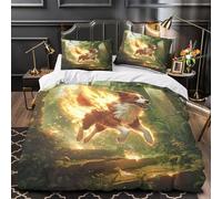 Chien de Pompier en Course 3D Imprimé Drap de Couette 3 pièces Microfibre Lavable Machine Style Art Fantastique Housse de Couette 2 taies léger garçons Filles King（220x240cm）