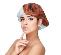 Chien de Rhodésie à crête dorsale,Bonnet de nuit en satin pour adulte - Bonnet de nuit élastique pour femme, couvre-cheveux de nuit