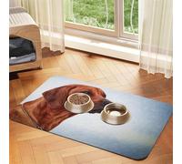 Chien de Rhodésie à crête Dorsale,Tapis d'alimentation pour Animaux de Compagnie, Sets de Table en Cuir PU pour Chats et Chiens,40x60cm