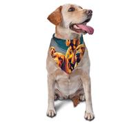 Chien De Saint-Hubert Multicolore Bandana Chien Classiques Foulard pour Chien Réglable Écharpes en Triangle pour Chat Chiens Animaux
