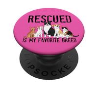 Chien de Sauvetage, Refuge pour Chat, Adoption d'animaux de Compagnie, Dessins d'animaux Mignons PopSockets PopGrip Adhésif