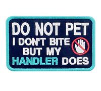 Chien de service, je ne mord pas Gilets/Harnais Brodé Crochet et boucle d'attache Patch