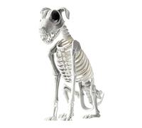 Chien De Squelette Assis - Décor De Chien Squelette Portable | Animaux Décoration du Squelette | Décor avec des Articulations, 17,3x12.2 Pouces Décor pour Scènes De Cimetière Décor