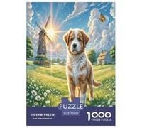 Chien de Terre-Neuve Puzzle 1000 Pièces Educa Jouet en Bois Divertissement Créatif Décoration Intérieure Jeu Éduchatif Challenge Toy Adultes Et Enfants À Partir De 14 Ans 70x50cm/1000pcs