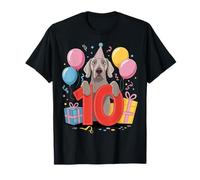 Chien de Weim 10e anniversaire garçon fille 10 ans dix Braque de Weimar T-Shirt