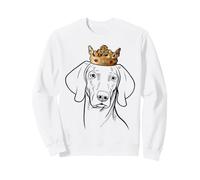 Chien de Weimar Portant Une Couronne Sweatshirt