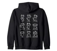 Chien de Yoga Amusant Pose Zen Chiot Mindfulness Yoga Sweat à Capuche