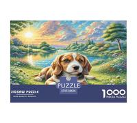 Chien d'eau Espagnol Puzzle 1000 Pièces Cadeau Unique Jeu Éducatif Défi Jouet À De Qualité Supérieure Peinture Art pour Adultes Et Enfants À Partir De 12 Ans 38x26cm/1000pcs