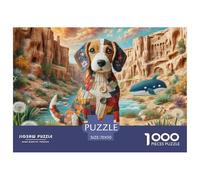 Chien d'eau Espagnol Puzzle 1000 Pièces Détente & Relaxation Chien de Compagnie Illustration Colorée pour Adultes Et Enfants À Partir De 14 Ans70x50cm/1000pcs
