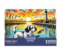 Chien d'eau Espagnol Puzzle 1000 Pièces Jeux Éducatif Défi Jouets Cadeaux Chien de Compagnie Puzzle Difficile Impossible pour Adultes pour Enfants À Partir De 14 Ans38x26cm/1000pcs