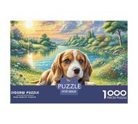 Chien d'eau Espagnol Puzzle 1000 Pièces Volumineuses Qualité Supérieure, Créativité, Jeu De Puzzle Difficile, Adapté Aux Hommes/Femmes, Adultes Et Personnes De Plus De 14 Ans 38x26cm/1000pcs