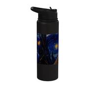 Chien d'eau espagnol Van Gogh Nuit étoilée Stainless Steel Insulated Water Bottle
