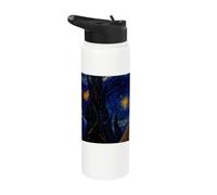 Chien d'eau espagnol Van Gogh Nuit étoilée Stainless Steel Insulated Water Bottle
