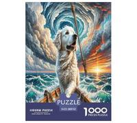 Chien d'eau Portugais 1000 Pièces Puzzle pour Adultes Enfants, Défi Jouets, Cadeau, Stimulant, Jeu Éducatif, Qualité Premium 52x38cm/1000pcs