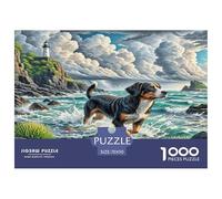 Chien d'eau Portugais 1000 Pièces Puzzle pour Enfants À Partir De 14 Ans, Parfait pour Les Amateurs De Puzzles, Cadeau, Jouet pour Enfant, Jeux Éducatif, Qualité Premium 70x50cm/1000pcs