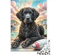 Chien d'eau Portugais Puzzle 1000 Pièces Educa Jouet en Bois Cadeau Unique Décoration Intérieure Jeu Éduchatif Challenge Toy pour Adultes Et Enfants À Partir De 12 Ans 1000pcs (75x50cm)