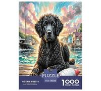 Chien d'eau Portugais Puzzle 1000 Pièces Educa Jouet en Bois Divertissement Créatif Décoration Intérieure Jeu Éduchatif Challenge Toy Adultes & Enfants des 14 Ans 38x26cm/1000pcs