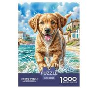 Chien d'eau Portugais Puzzle 1000 Pièces Puzzles Moderne Classiques De Qualité Stimulant Cadeau Adultes Et Enfants À Partir De 12 Ans 38x26cm/1000pcs