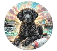 Chien d'eau Portugais Puzzle Amusant Jeu De Puzzle Activités Familiales Stimulantes 1000 Stukjes Cute Animaux Casse-tête Qualité Premium pour Adultes 1000pcs (67.5x67.5cm)