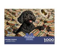 Chien d'eau Portugais Puzzle en Bois Imperméable Puzzles De 1000 Pièces pour Adultes Cadeaux Défi Et Casse-tête Jeux De Stimulants