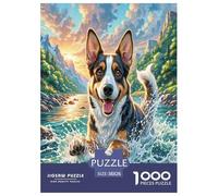 Chien d'eau Portugais Puzzles 1000 Pièces Cadeau Unique Animaux Beaux Jeu Éducatif Défi Jouet À De Qualité Supérieure Peinture Art pour Adultes Et Enfants À Partir De 12 Ans 38x26cm/1000pcs