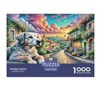 Chien d'eau Portugais Puzzles 1000 Pieces Cadeau Unique Jeu ÉduChatif Challenge Toy À De Qualité Supérieure Peinture Art pour Adultes Enfants 70x50cm/1000pcs