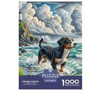 Chien d'eau Portugais Puzzles De 1000 Pièces pour Adultes Chien de Compagnie Mignon Classiques pour Jeux Et Activités Familiales Stimulantes, Art Adultes Enfants 52x38cm/1000pcs
