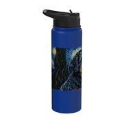 Chien d'eau portugais Van Gogh Nuit étoilée Stainless Steel Insulated Water Bottle