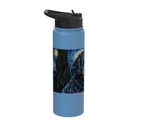 Chien d'eau portugais Van Gogh Nuit étoilée Stainless Steel Insulated Water Bottle