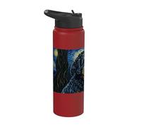 Chien d'eau portugais Van Gogh Nuit étoilée Stainless Steel Insulated Water Bottle