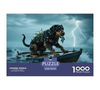 Chien d'eau portugais1000 Pièces PuzzleChien Contes Magiques, Adultes/Enfants, Illustration Originale, Activités Familiales 70x50cm/1000pcs