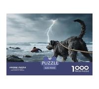 Chien d'eau portugais1000 Pièces Puzzlechien Contes Magiques, Adultes/Enfants, Le Cabanon De L'Artiste, Décoration, Cadeau 70x50cm/1000pcs