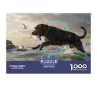 Chien d'eau portugais1000 Pièces PuzzleChien Contes Magiques, Adultes/Enfants, Puzzle Qualité Supérieure, Fantaisie, Décoration, Cadeau 70x50cm/1000pcs