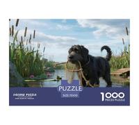 Chien d'eau portugais1000 Pièces PuzzleChien Contes Magiques, Adultes/Enfants, Puzzle Qualité Supérieure, Fantaisie, Détente 70x50cm/1000pcs