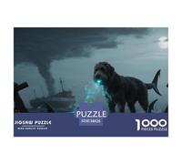 Chien d'eau portugais1000 Pièces PuzzleChien Contes Magiques, Adultes/Enfants, Puzzle Qualité Supérieure, Fantaisie, Détente 38x26cm/1000pcs